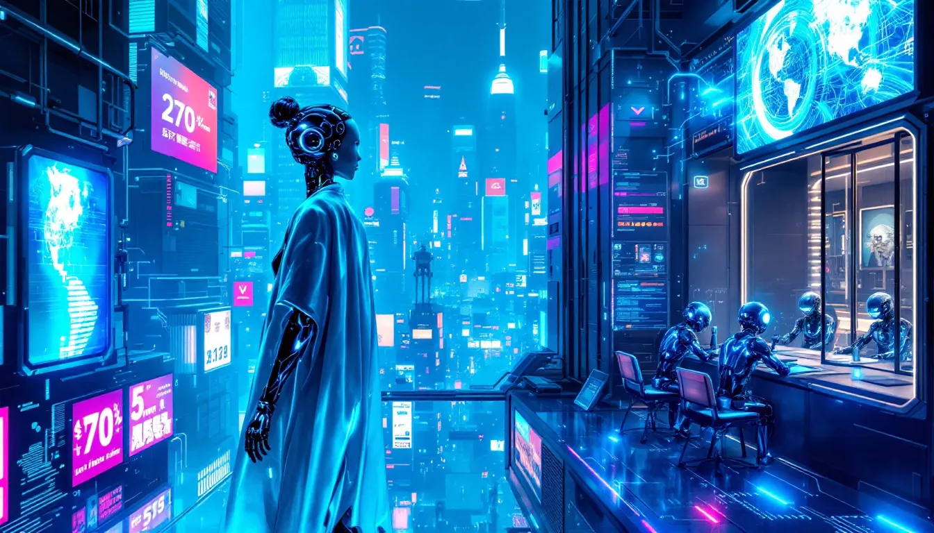 A visual representation of AI agents being utilized in business applications.
